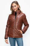 How Dare U Pocketed Zip Up Puffer Jacket with Removable Hood - NeoKira Unlimited