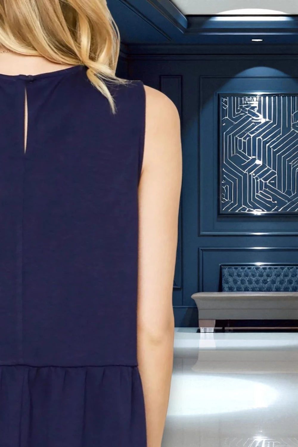 Umgee Round Neck Sleeveless Tank Dress with Pockets - NeoKira Unlimited