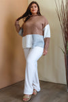 Active Usa Plus Size Elastic Waist Wide Leg Pants Pants Trendsi Ivory XL 