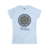 I BELIEVE IN MYSELF MANDALA Women's Softstyle Tee T-Shirt Printify Light Blue S 