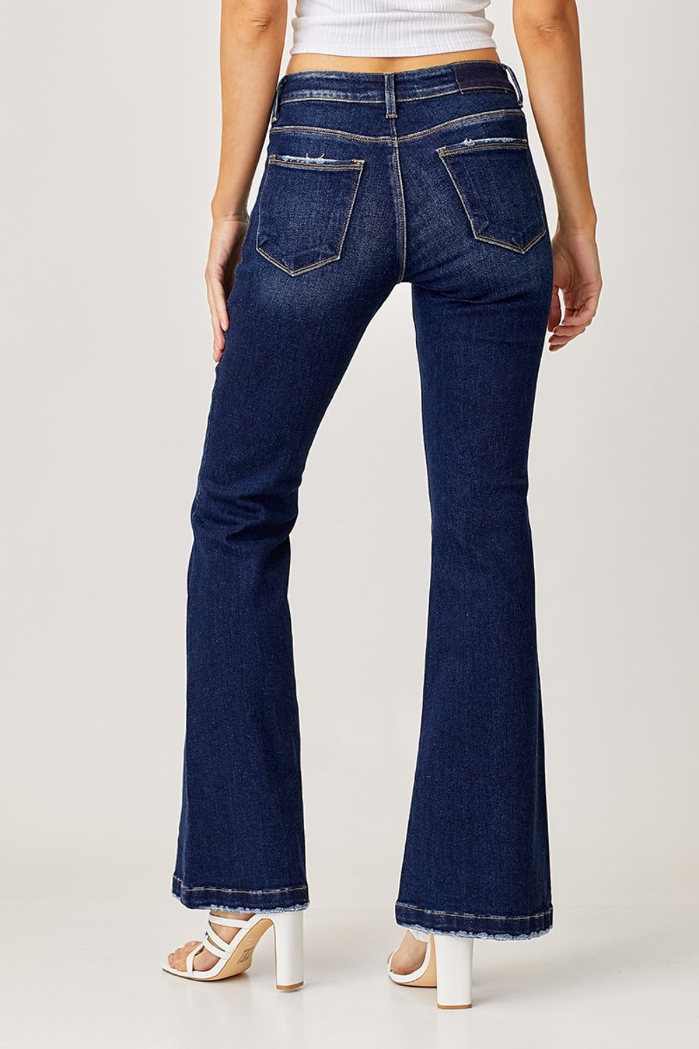 RISEN Full Size Low Rise Flare Jeans - NeoKira Unlimited