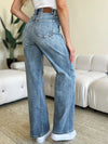 Judy Blue Full Size High Waist Straight Jeans Jeans Trendsi   