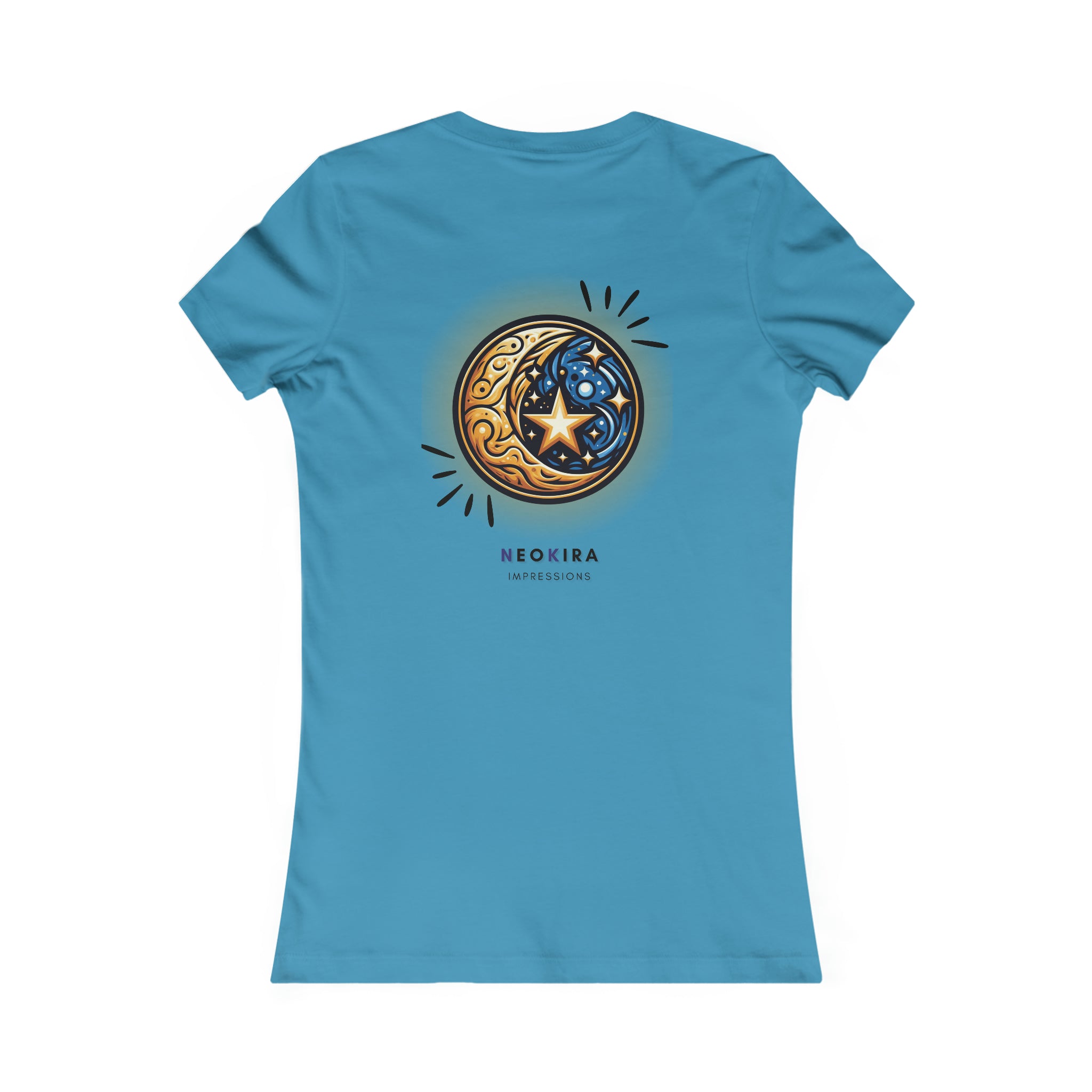 MOON AND STAR (FRONT AND BACK PRINT) Women's Favorite Tee T-Shirt Printify   