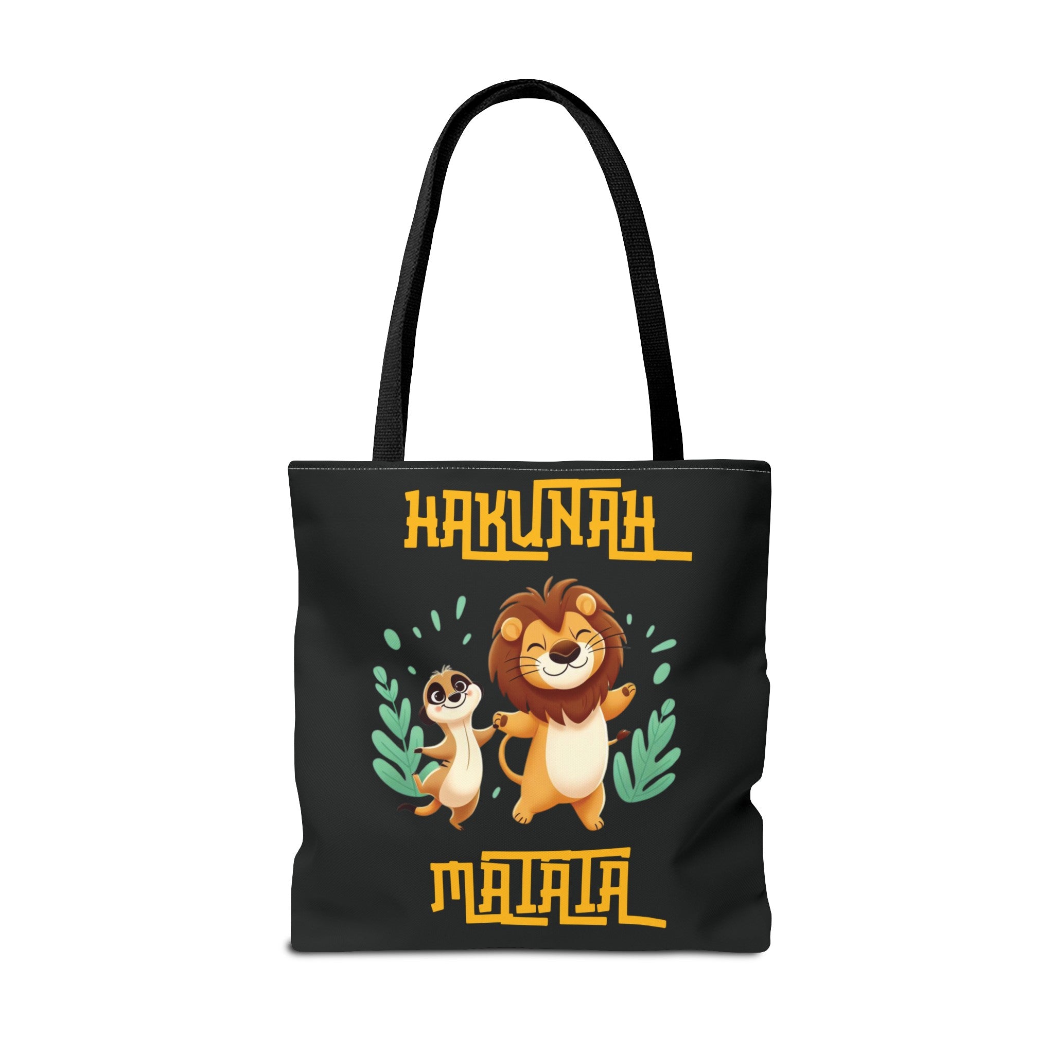 HAKUNAH MATATA BLACK Tote Bag Tote Bag Printify   