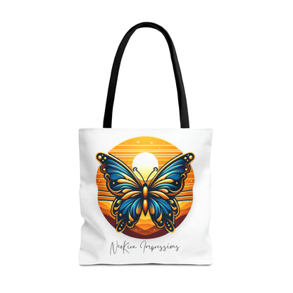 BUTTERFLY Tote Bag Tote Bag Printify 18" × 18'' Black 