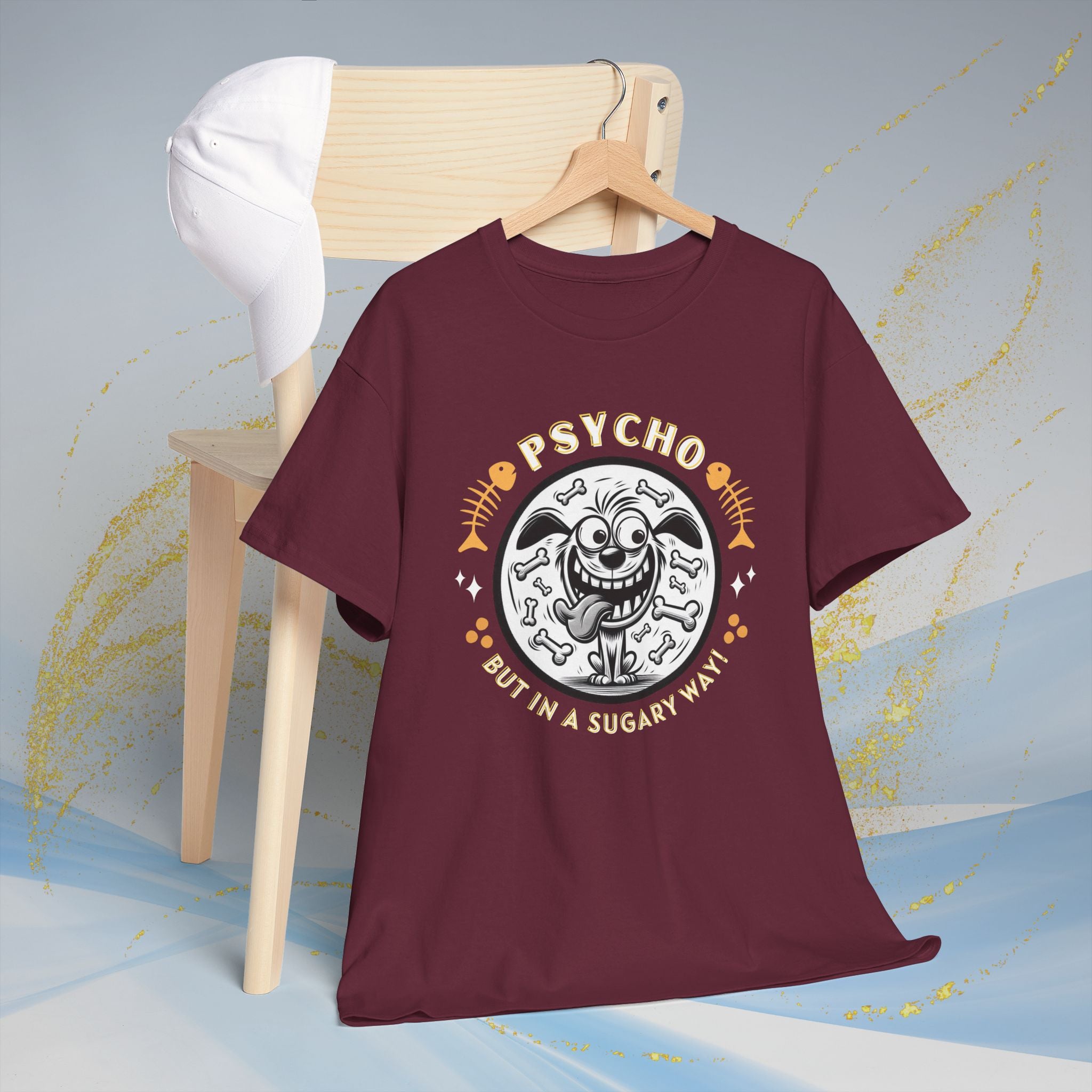 PSYCHO Camiseta unisex de algodón pesado