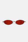 Nicole Lee USA Metal Frame Finley Oval Sunglasses Sunglasses Trendsi Red One Size 