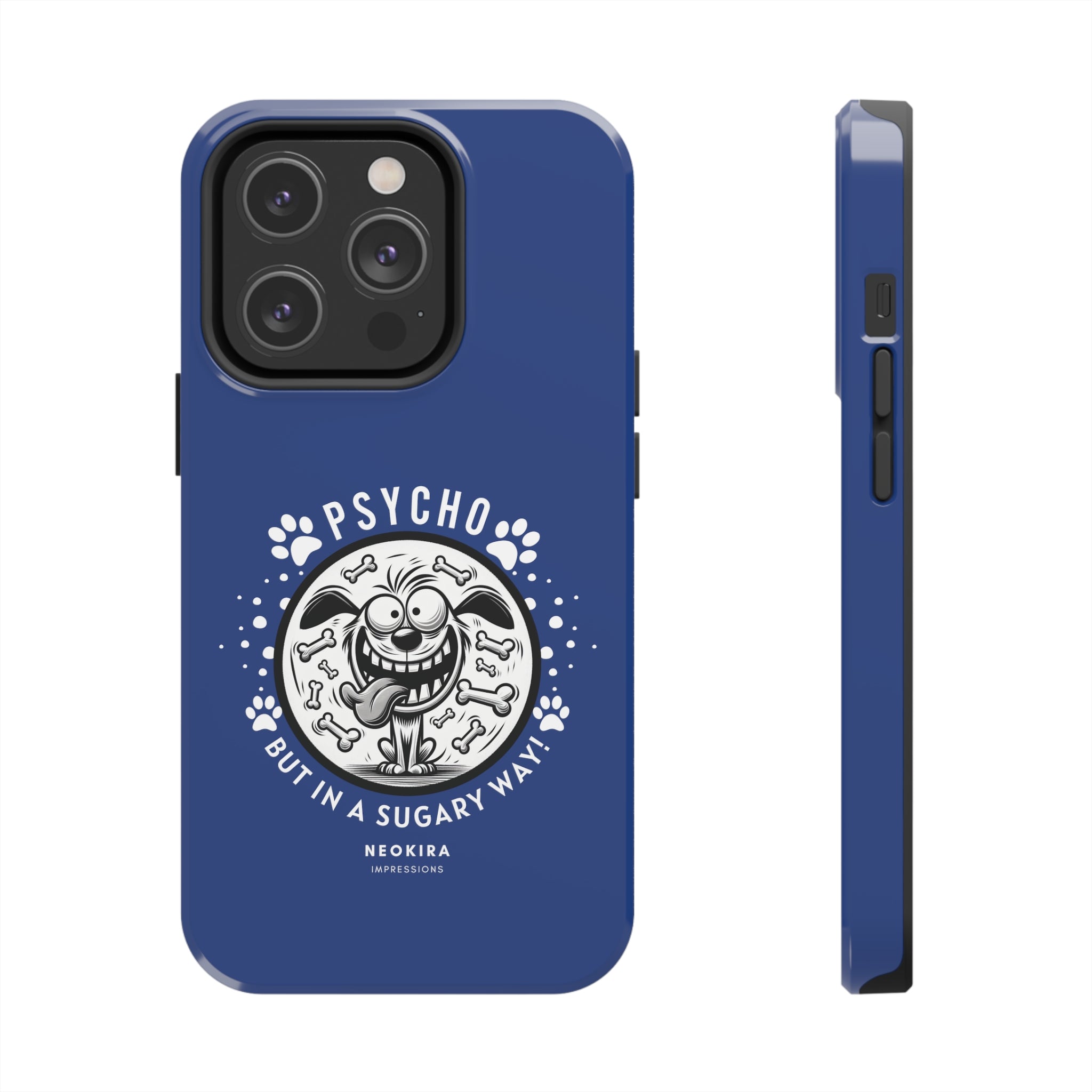 PSYCHO DOG (BLUE) Tough Phone Cases Phone Case Printify   