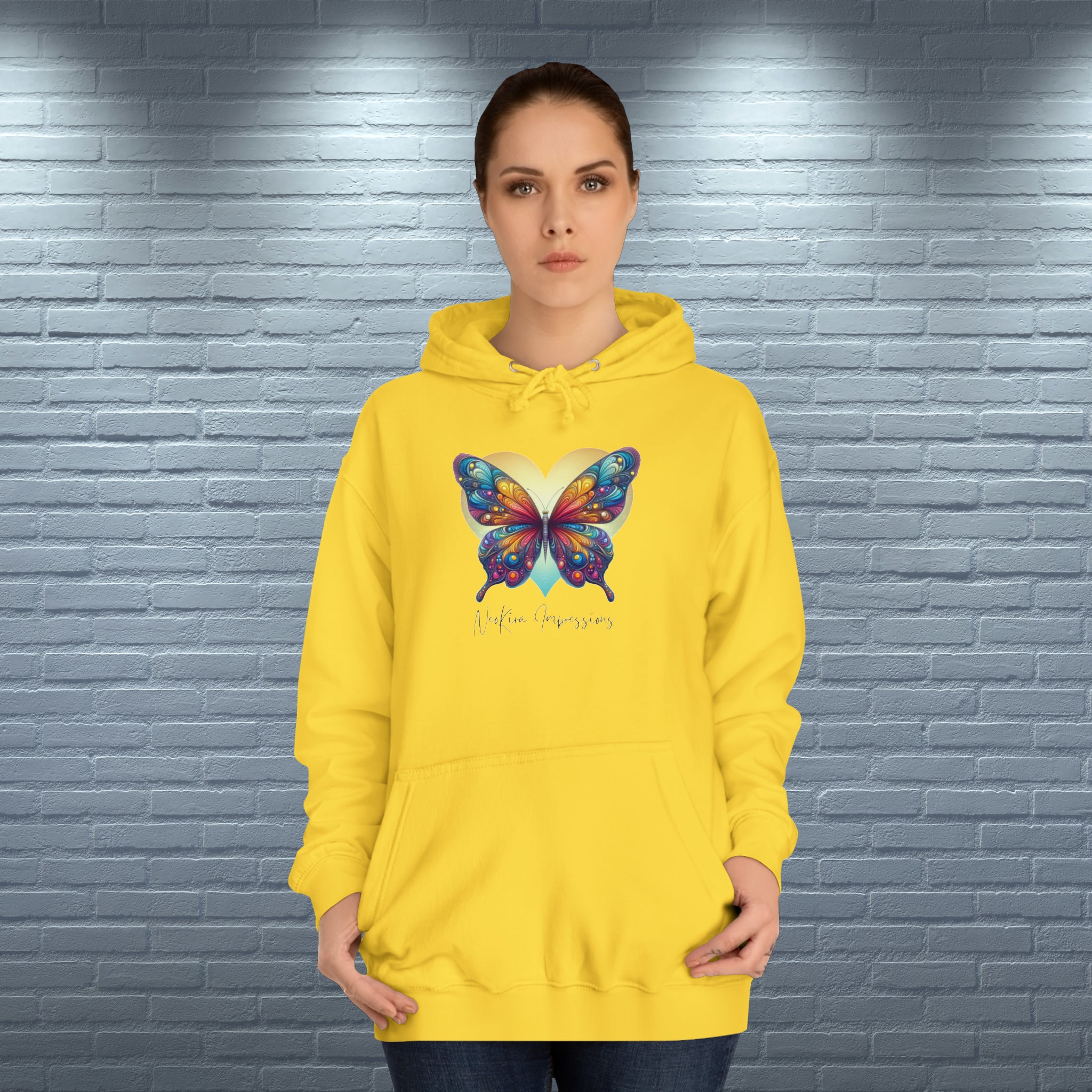 BUTTERFLY Unisex College Hoodie Hooded Sweater Printify   