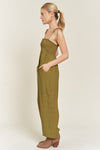 Jade By Jane Smocked Tie Strap Jumpsuit Jumpsuits Jade By Jane   