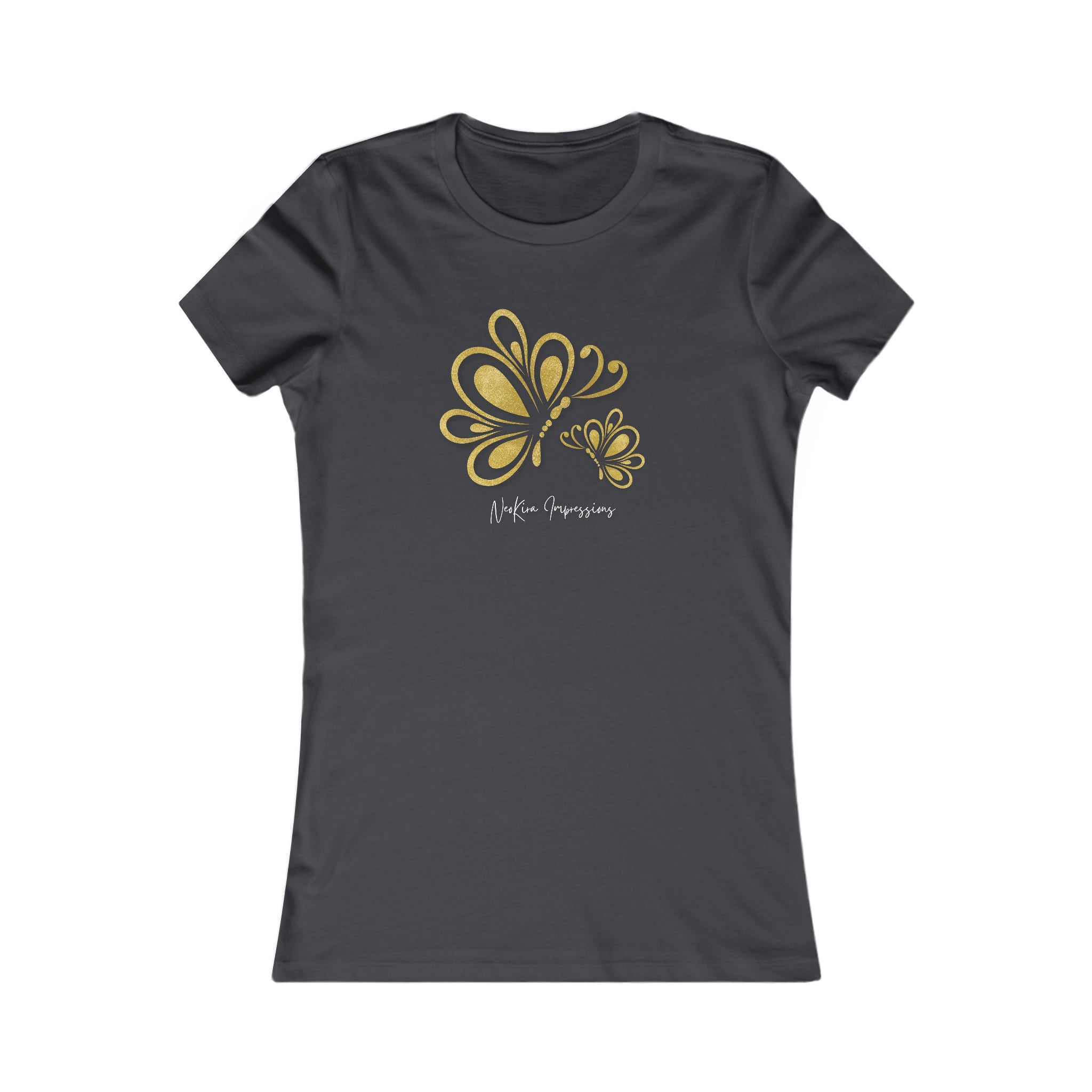 SIMPLE BUTTERFLIES Women's Favorite Tee T-Shirt Printify S Dark Grey 