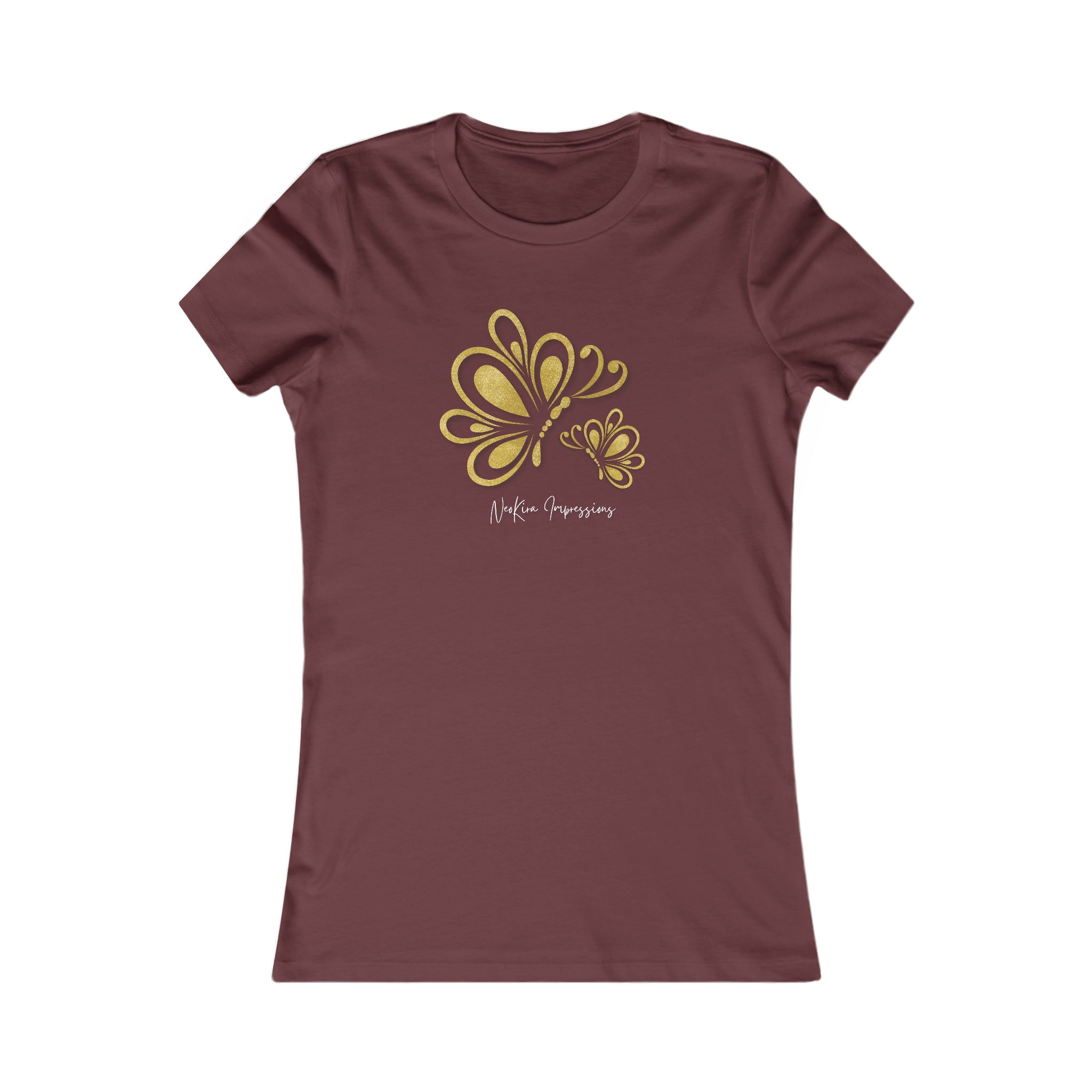 SIMPLE BUTTERFLIES Women's Favorite Tee T-Shirt Printify S Maroon 