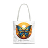 BUTTERFLY Tote Bag Tote Bag Printify 18" × 18'' White 