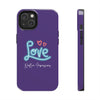 NEON LOVE PURPLE Tough Phone Cases Phone Case Printify   