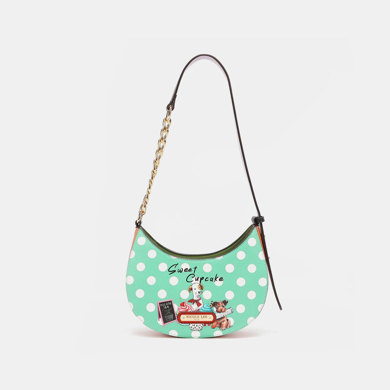 Nicole Lee USA Vegan Leather Polka Dot Shoulder Bag - NeoKira Unlimited