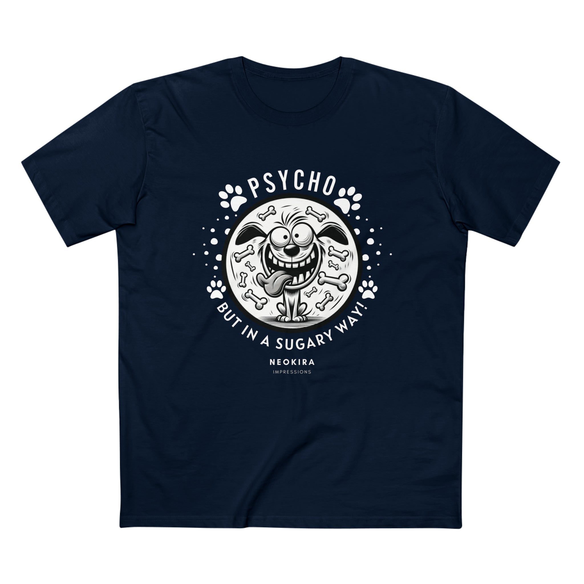 PSYCHO Men's Staple Tee T-Shirt Printify Navy S 