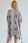 Printed Short Sleeve loose Kimono  Davi & Dani   