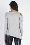 UNIQ Cold Shoulder Long Sleeve Knit Top Top Trendsi   