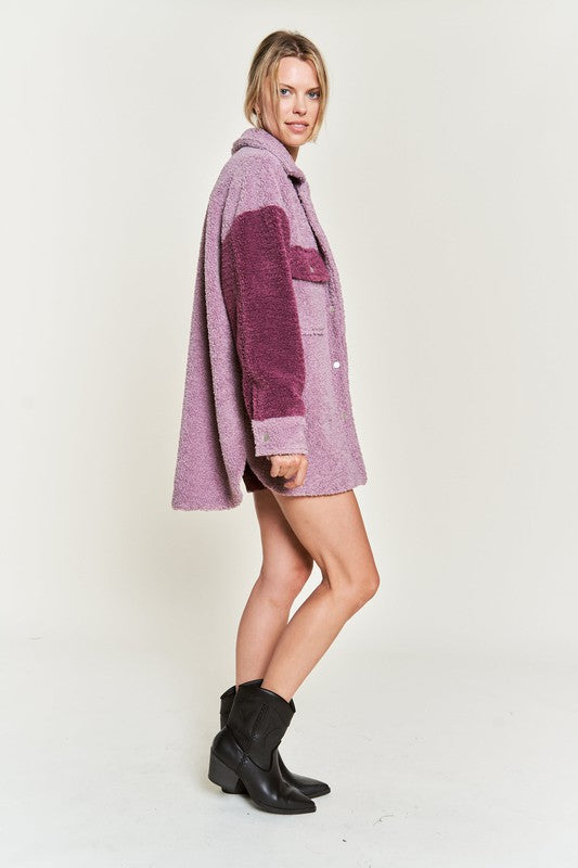 Jade By Jane Colorblock Oversized Shirt Shacket | Cozy Streetwear Vibe - NeoKira Unlimited