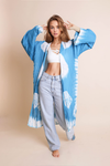 Tie Dye Kimono Aqua