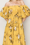 HYFVE Floral Puff Sleeve Tiered Dress Maxi Dress Trendsi   