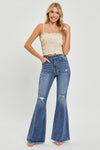 RISEN High Waist Distressed Fare Jeans Jeans Trendsi   