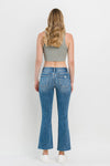 Vervet by Flying Monkey Full Size Mid Rise Distressed Cropped Flare Jeans Jeans Trendsi   