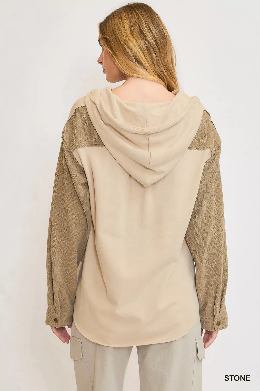 Umgee Washed French Terry Shacket Boho Casual Style - NeoKira Unlimited