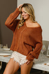 BiBi V-Neck Cable Knit Sweater Sweater Trendsi   