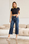 RFM Full Size Tummy Control High Waist Raw Hem Jeans Jeans Trendsi   