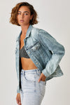 RISEN Button Up Ombre Washed Jacket Jacket Trendsi   