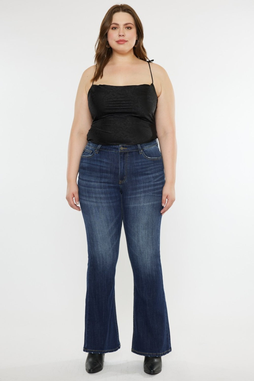 Kancan Full Size Mid Rise Slim Flare Jeans - NeoKira Unlimited