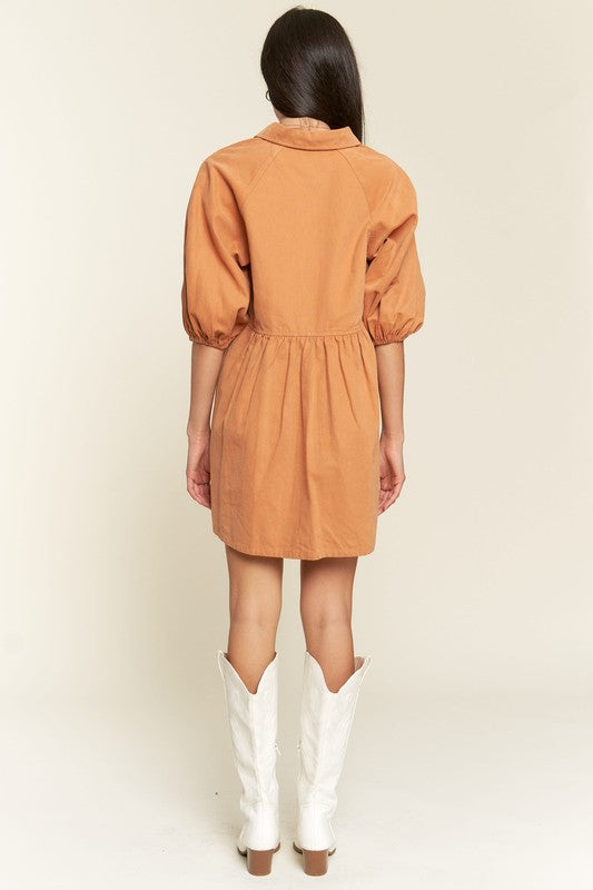 Jade By Jane Washed Denim Mini Dress | Casual Utility Chic Style - NeoKira Unlimited