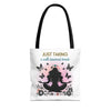 JUST TAKING A WELL DESERVED BREAK Tote Bag Tote Bag Printify 13" × 13'' Black 