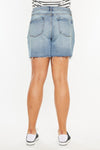 Kancan Full Size Raw Hem High Waist Denim Shorts High Waist Denim Shorts Trendsi   