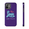 NEON LOVE PURPLE Tough Phone Cases Phone Case Printify   