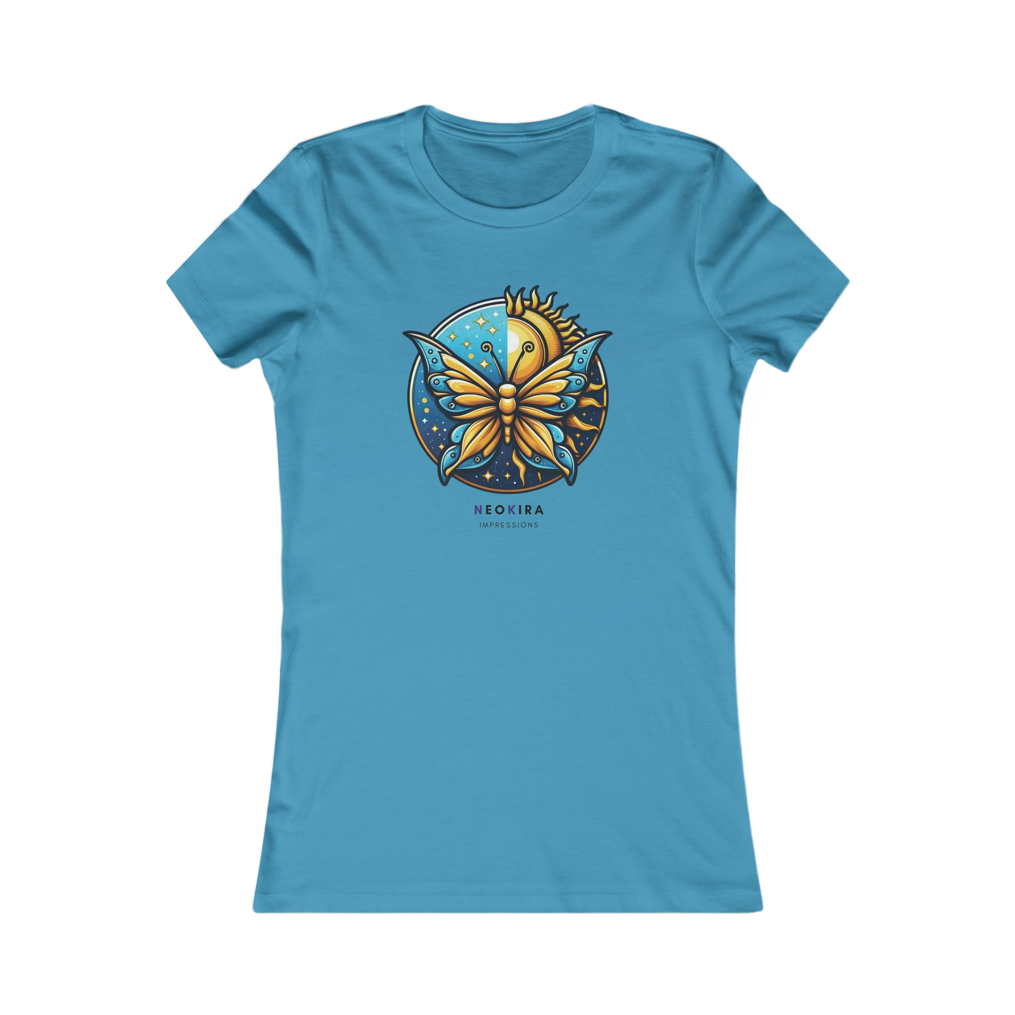 BUTTERFLY Women's Favorite Tee T-Shirt Printify S Aqua 