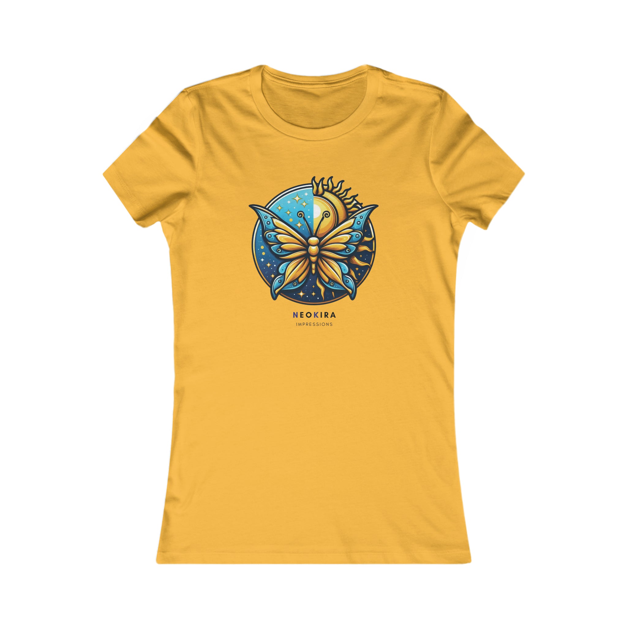 BUTTERFLY Women's Favorite Tee T-Shirt Printify S Gold 