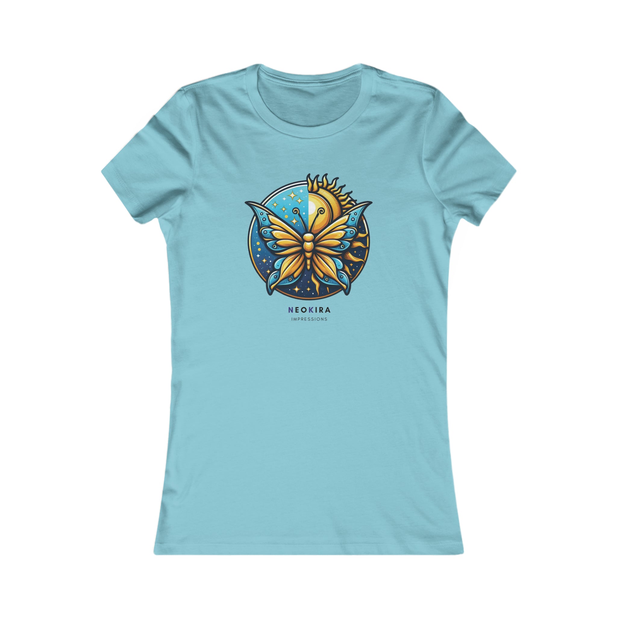 BUTTERFLY Women's Favorite Tee T-Shirt Printify S Turquoise 