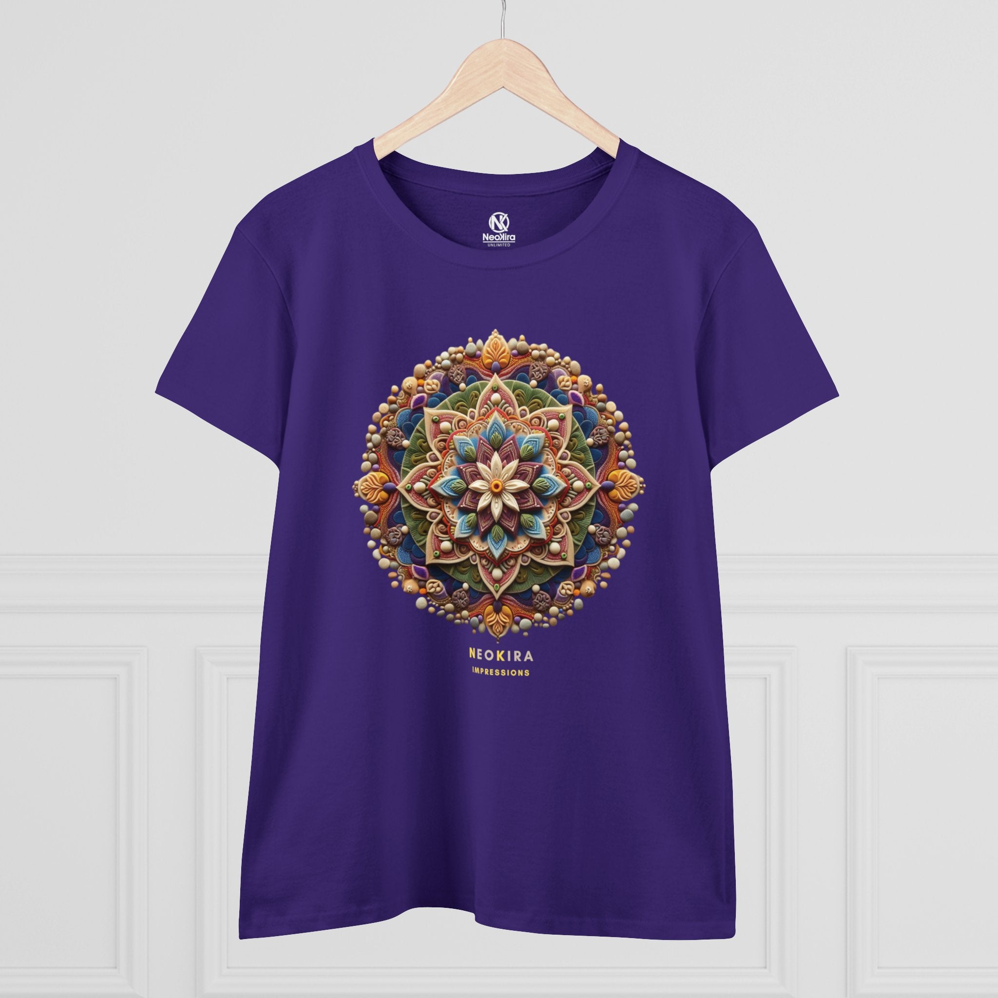 MANDALA Women's Midweight Cotton Tee T-Shirt Printify   