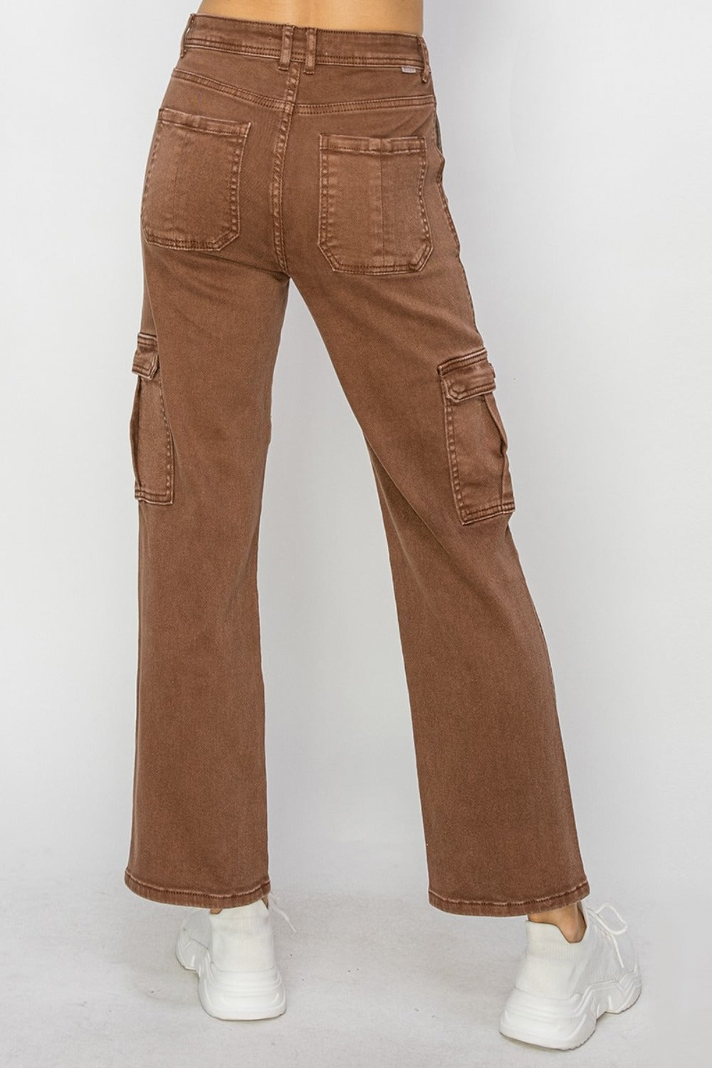 Risen Full Size High Rise Cargo Jeans - NeoKira Unlimited