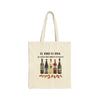 EL VINO ES VIDA Cotton Canvas Tote Bag Tote Bag Printify Natural 15" x 16" 