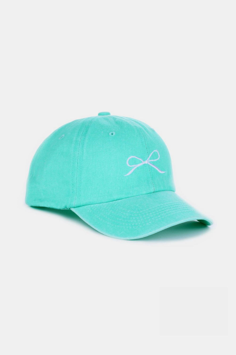 Zenana Bow Embroidered Washed Cotton Caps Caps Trendsi   