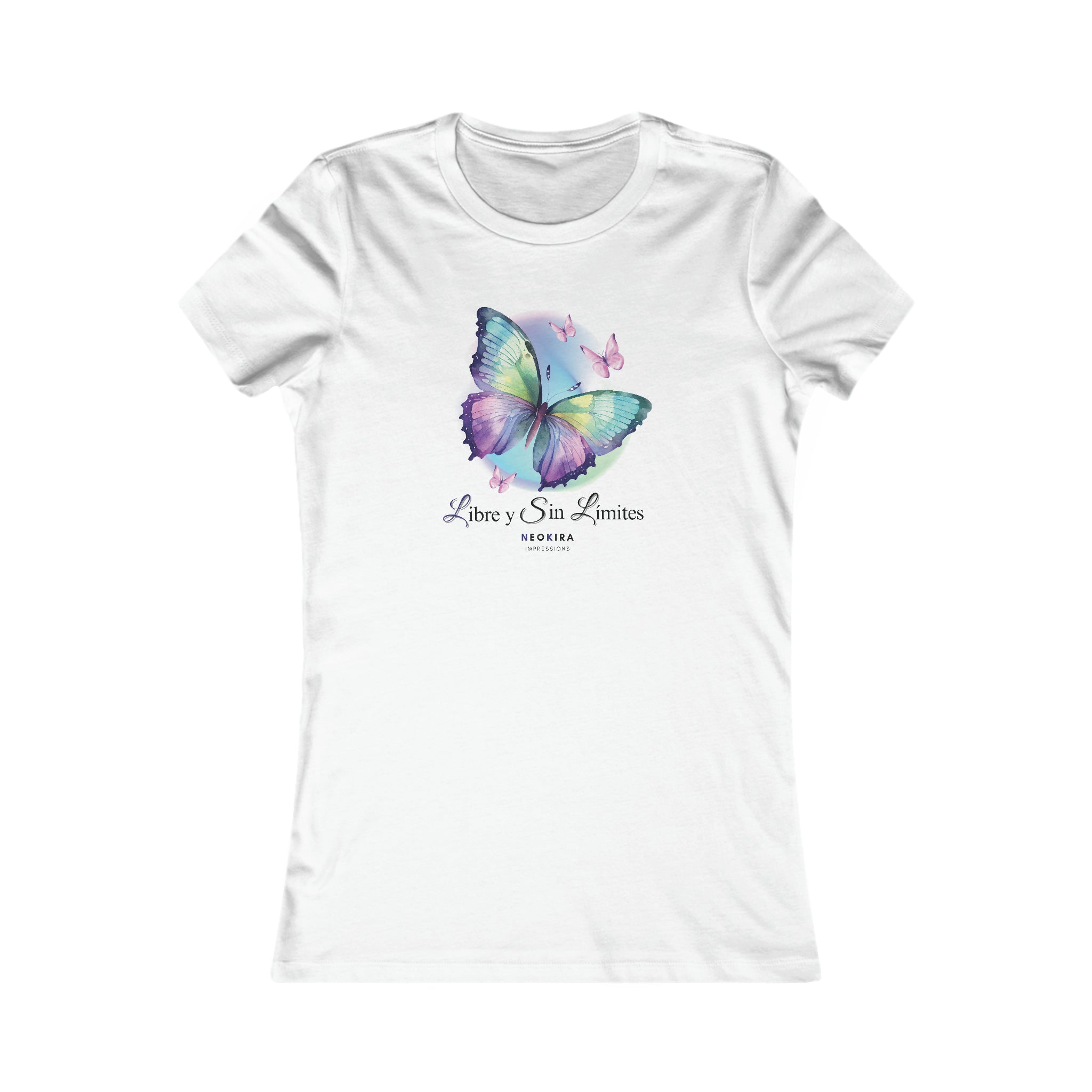 LIBRE BUTTERFLY Women's Favorite Tee T-Shirt Printify S White 