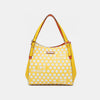 Nicole Lee USA Contrast Polka Dot Handbag Handbag Trendsi Yellow One Size 