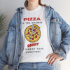 PIZZA IS THE ANSWER Unisex Heavy Cotton Tee T-Shirt Printify   