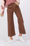 SAGE + FIG Wide Leg Cropped Pants Pants Trendsi   