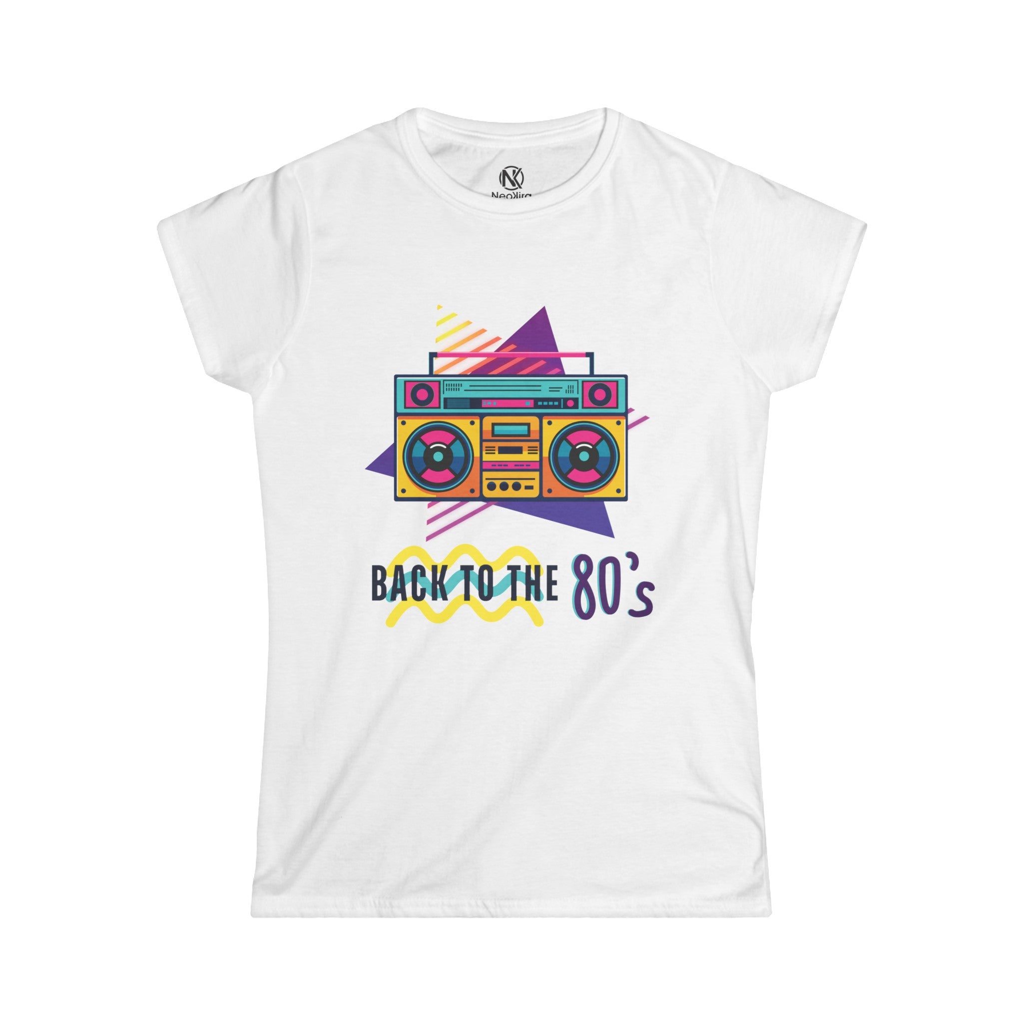 BACK TO THE 80'S Women's Softstyle Tee T-Shirt Printify White S 