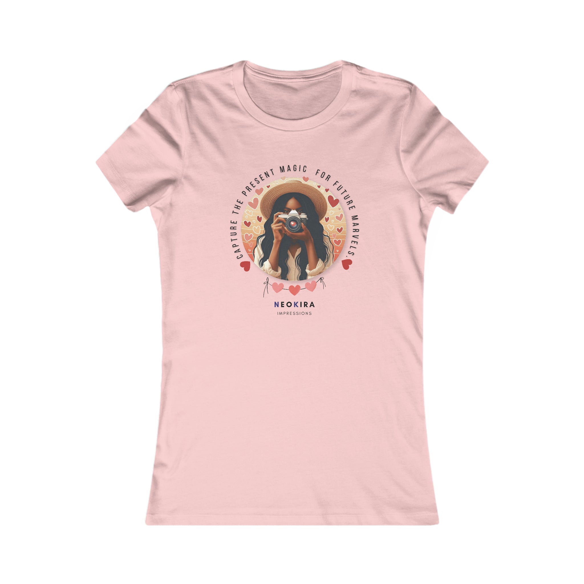 CAPTURE THE PRESENT Women's Favorite Tee T-Shirt Printify S Pink 