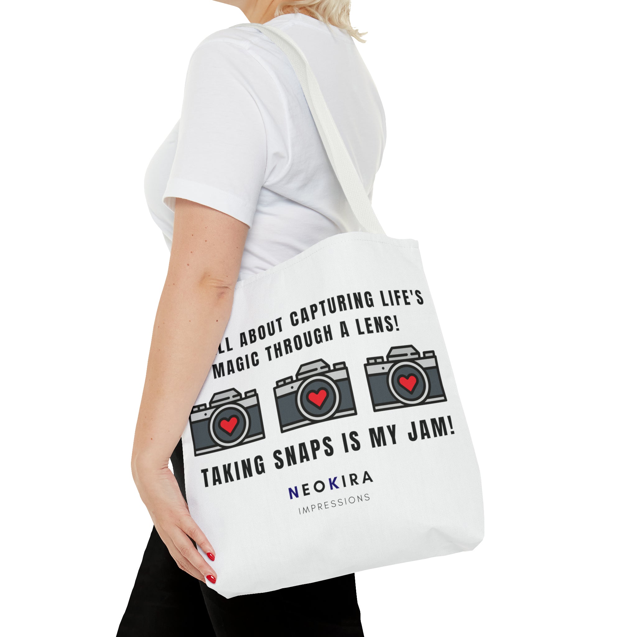 TAKING SNAPS IS MY JAM Tote Bag Tote Bag Printify   